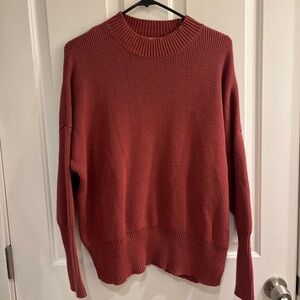 By Together Pink and Red Crew Neck Sweater